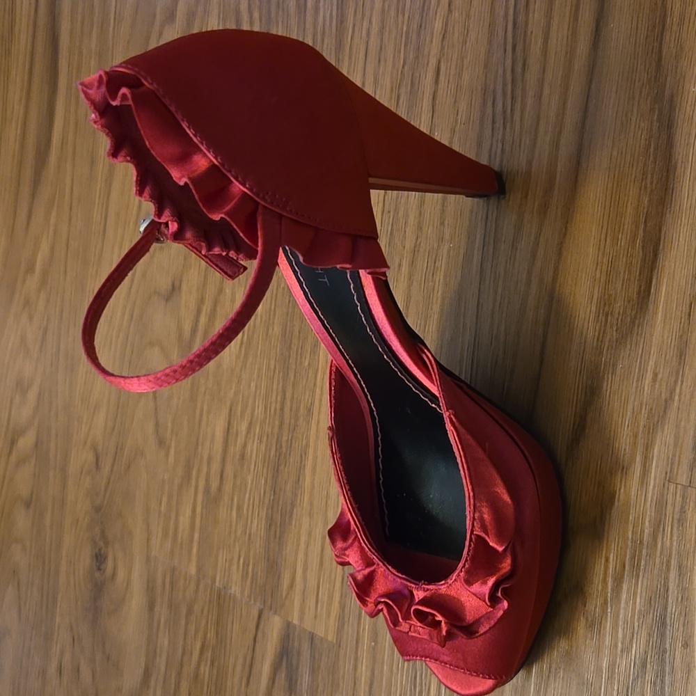Pink Peep Toe Heels - Picture 9 of 16